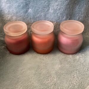 NEW 3 HANNA’S Candles Co candle APPLE CINNAMON PUMPKIN CLOVE STRAWBERRY PATCH